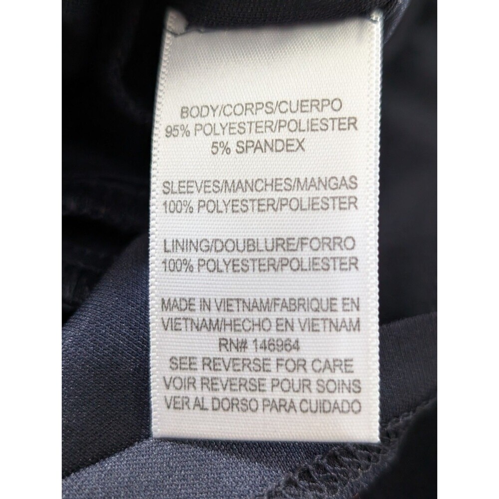 Donna Ricco New York Sheath Dress Womens 6 Blue Lace Bell Sleeve Preppy Knit - Picture 6 of 12